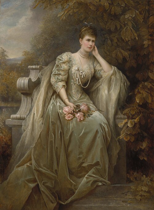 Queen Mary (1867-1953) when Victoria Mary, Duchess of York, 1895, Edward Hughes