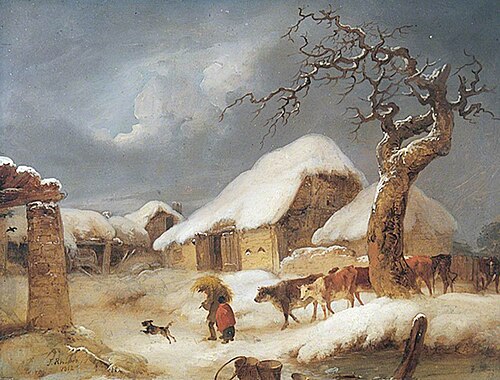 Snow in the Farmyard, 1812, Joseph Rhodes