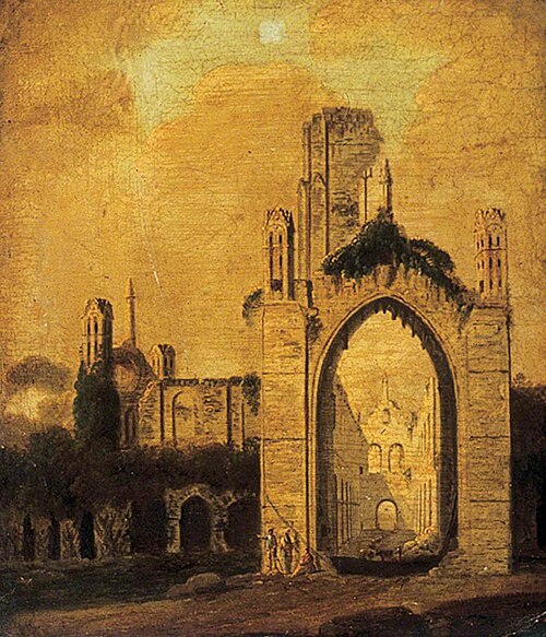 Kirkstall Abbey from the East, 1825, Joseph Rhodes