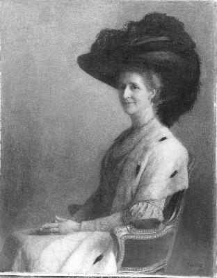 Mevrouw P.A. van Leeuwen-Waller (1862-1941) echtgenote van burgemeester W.F. van Leeuwen, 1910, Jan Veth