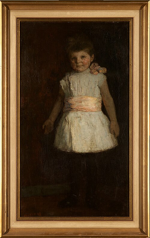 Portret van Johanna Jozina Singels op 4-jarige leeftijd, 1889, Jan Veth