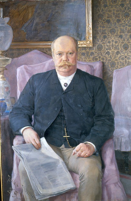 Portrait of Anton Ridderstad, 1889, Johan Krouthén