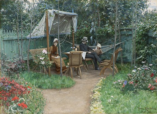View of a Garden, Linköping, 1887, Johan Krouthén