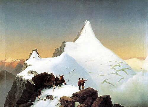 Uitzicht op de Großglockner, 1857, Marko Pernhart