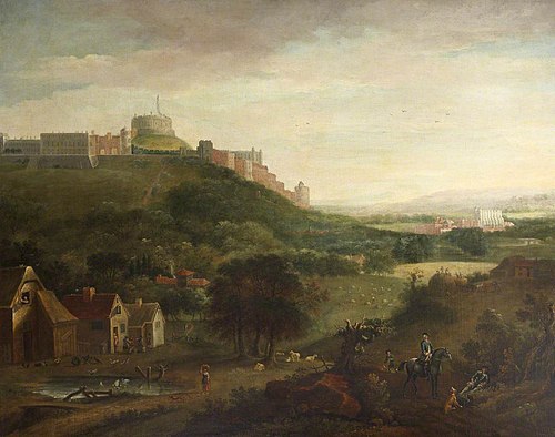 View of Windsor Castle from the north, 1735, Jan Griffier II