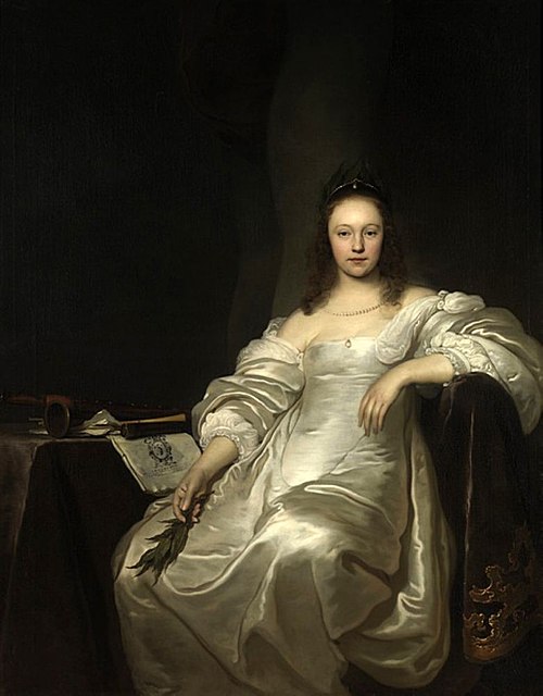 Portrait d'une dame inconnue en muse Euterpe, , Jacob Adriaensz Backer