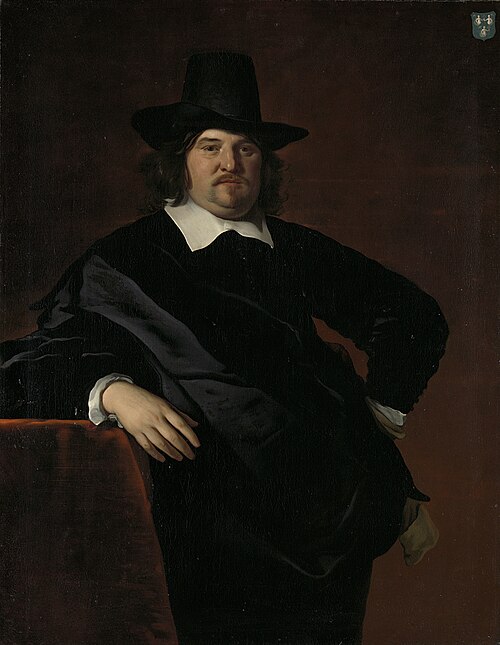 Portrait d'Abraham de Visscher, marchand à Amsterdam, et directeur de la Compagnie néerlandaise des , 1650, Jacob Adriaensz Backer
