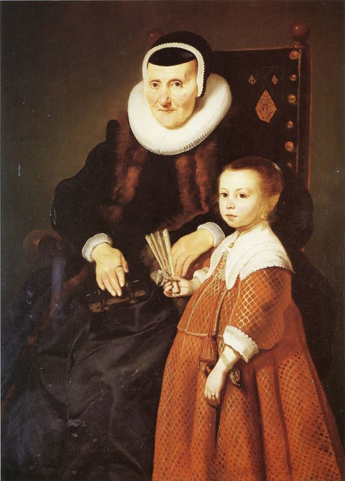 Grandmother with Granddaughter - 1639, 1638, Jacob Adriaensz Backer
