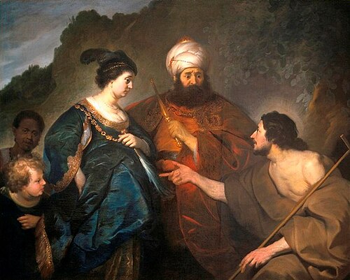 John the Baptist reproaches Herod Antipas and Herodias, 1633, Jacob Adriaensz Backer