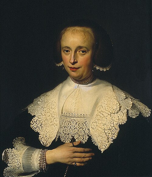 Portrait of Margaretha Bas ( -1679), 1642, Jacob Adriaensz Backer
