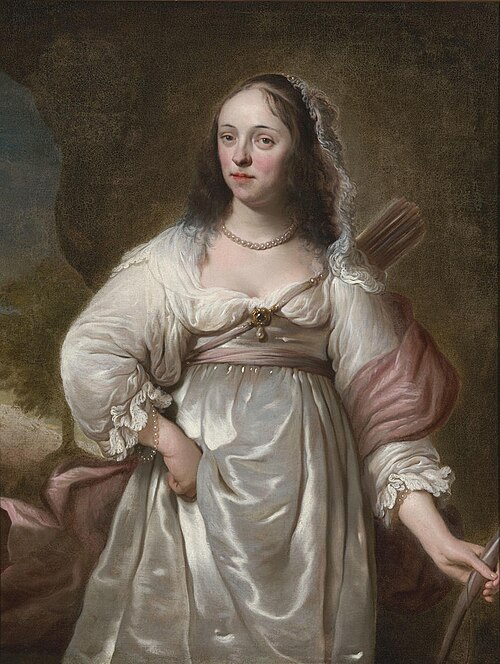 Portrait of a Woman Dressed as a Huntress, 1651, Jacob Adriaensz Backer