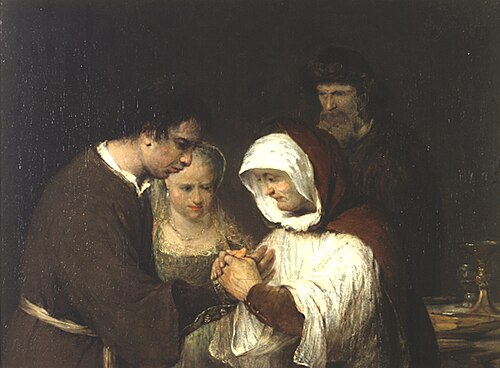VERVALLEN (retour eigenaar) (De zegening van Tobias),, 1696, Arent de Gelder