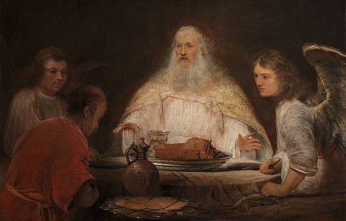 Abraham and the Angels, 1680, Arent de Gelder