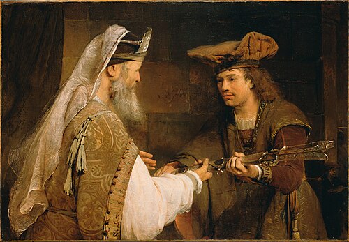 Ahimelech Giving the Sword of Goliath to David, 1680, Arent de Gelder