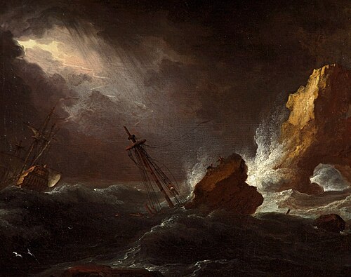 Seascape in Stormy Weather, 1688, Adriaen van Diest