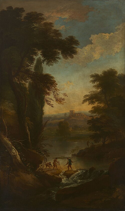 Landscape with figures, 1690, Adriaen van Diest