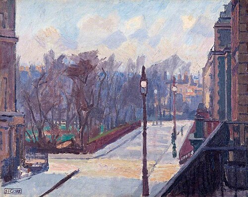 Harrington Square from No. 2 Houghton Place, 1913, Spencer Frederick Gore