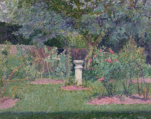 Garden at Hertingfordbury, 1908, Spencer Frederick Gore