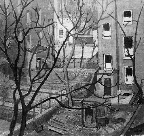 Back Gardens from Houghton Place, 1913, Spencer Frederick Gore