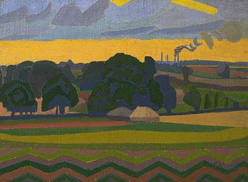 The Beanfield, Letchworth, 1912, Spencer Frederick Gore