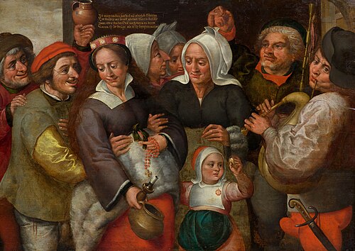 Before the wedding night, 1568, Marten van Cleve