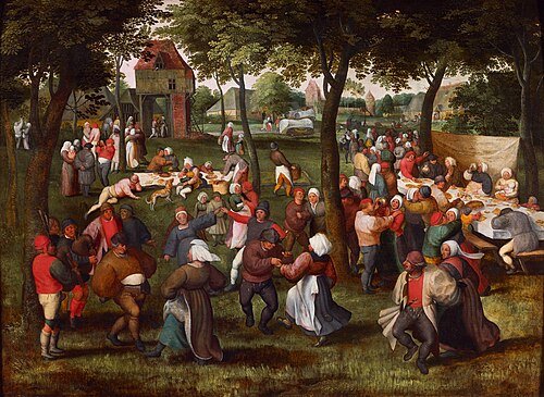 Outdoor wedding dance, 1570, Marten van Cleve