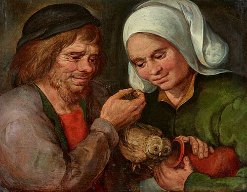 Paying the prositute, 1567, Marten van Cleve
