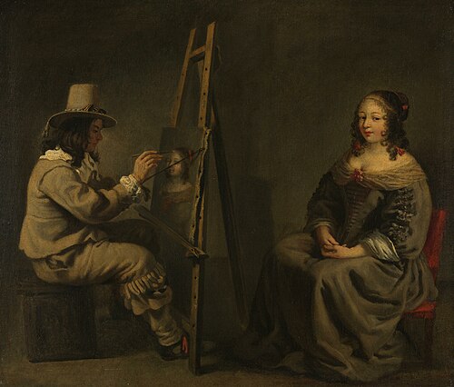 Maler und Modell (Umkreis), 1642, Mathieu Le Nain