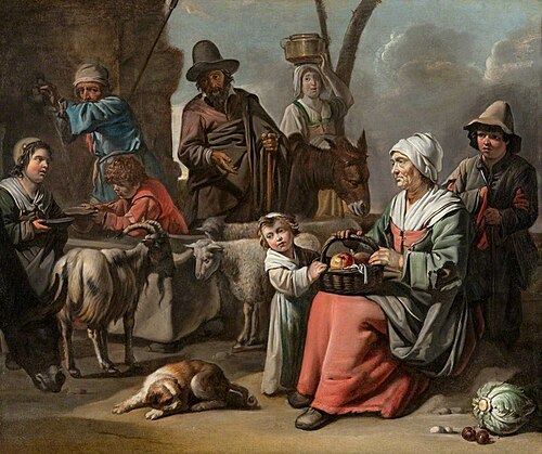La Marchande de légumes, 1700, Mathieu Le Nain