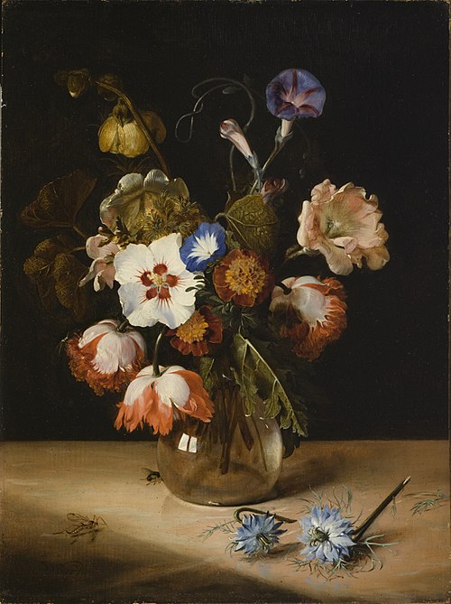 Flowers in a Glass Vase, 1671, Dirck Bray