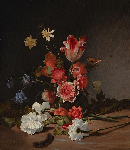 Still Life with a Bouquet in the Making, 1674, Dirck Bray