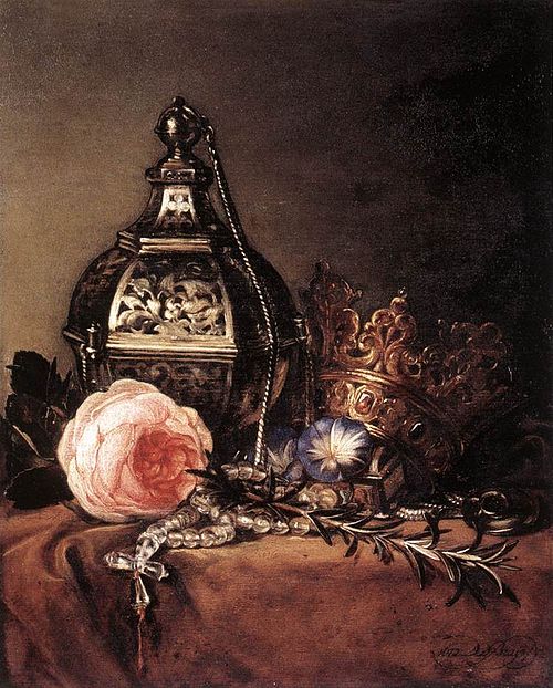 Still-Life with Symbols of the Virgin Mary, 1672, Dirck Bray