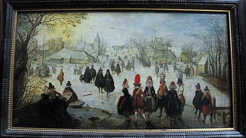 Scène de patinage, 1650, Adam van Breen