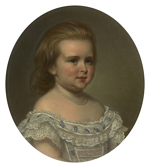 Princess Alix of Hesse, later Alexandra Feodorovna, Tsarina Nicholas II of Russia (1872-1918) when a, 1874, Georg Koberwein