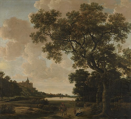 Landscape with the Schwanenturm, Kleve, 1650, Joris van der Haagen