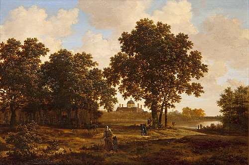 Het Haagse Bos met gezicht op Paleis Huis ten Bosch, 1670, Joris van der Haagen