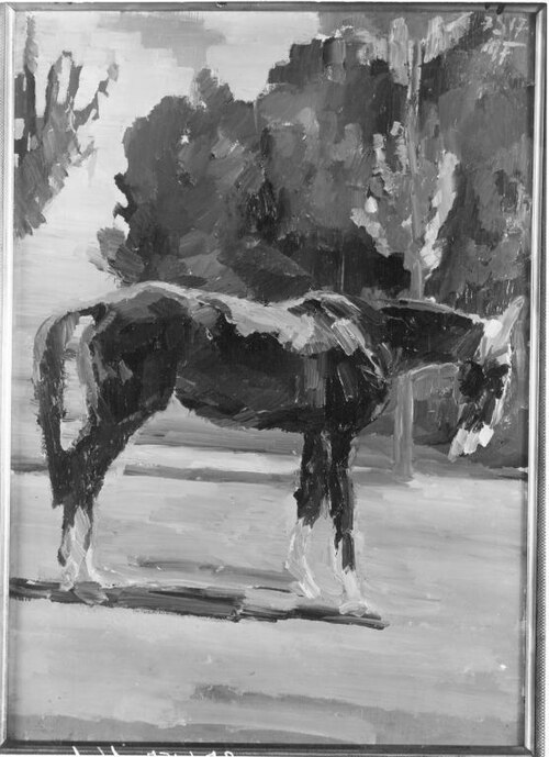 Pferd im Grünen, 1917, Max Feldbauer