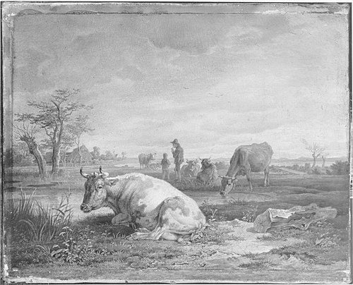 Rinderherde bei einem See, 1824, Max Josef Wagenbauer