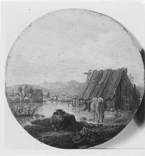 Rinder an einem Seeufer (zugeschrieben), 1825, Max Josef Wagenbauer