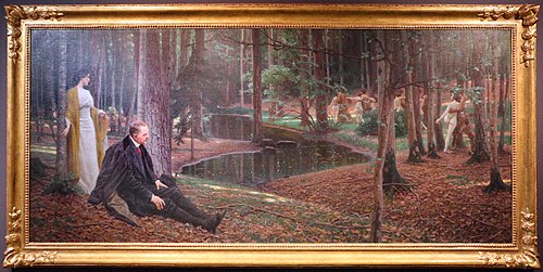 Le peintre Friedrich König et Ida Kupelwieser dans une forêt, 1910, Maximilian Lenz