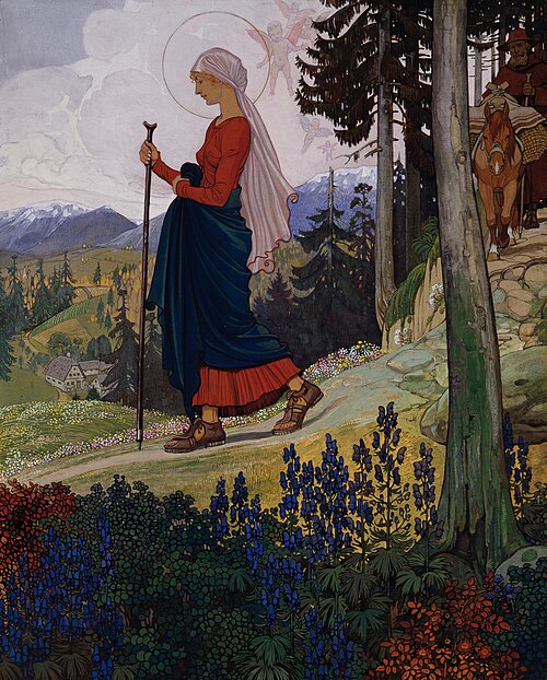Gang Mariens über das Gebirge, 1911, Maximilian Liebenwein