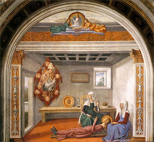 Announcement of Death to St Fina, 1473, Domenico Ghirlandaio