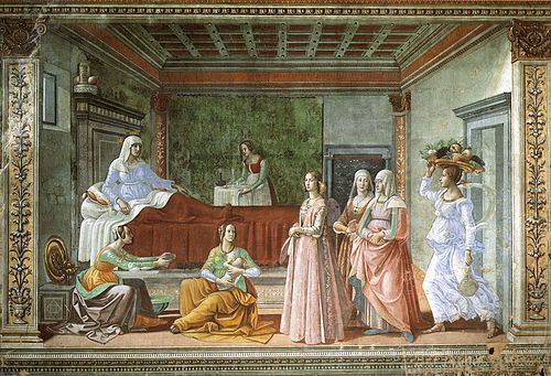 Nascita di san giovanni battista, 1488, Domenico Ghirlandaio