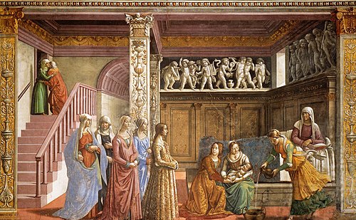 Nativité de la Vierge, 1485, Domenico Ghirlandaio