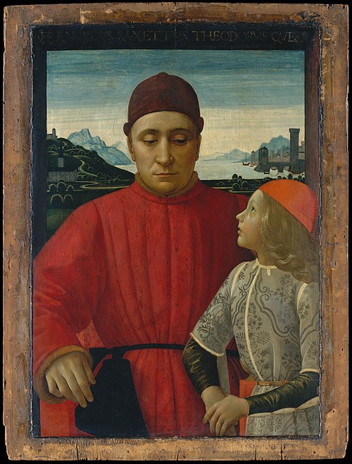 Portrait de Francesco Sassetti avec son fils Teodoro, 1488, Domenico Ghirlandaio