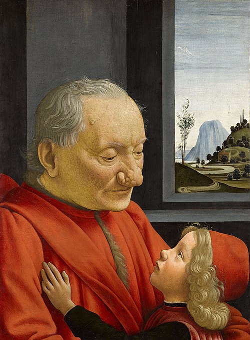 Portrait d'un vieillard et d'un jeune garçon, 1490, Domenico Ghirlandaio