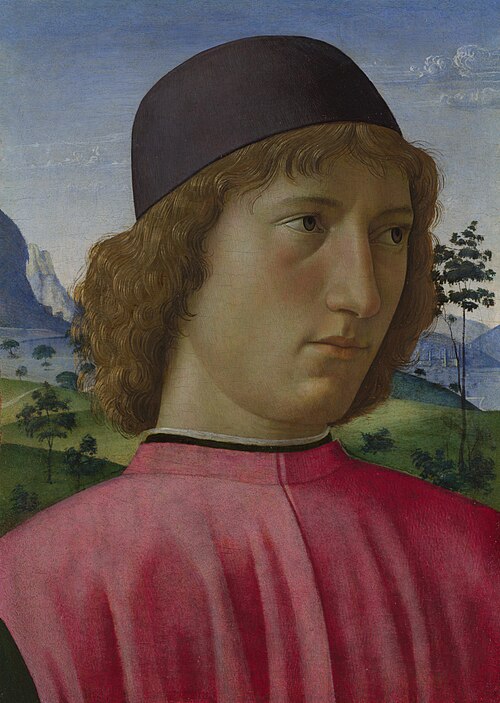 Portrait d'un Jeune Homme en rouge, 1480, Domenico Ghirlandaio