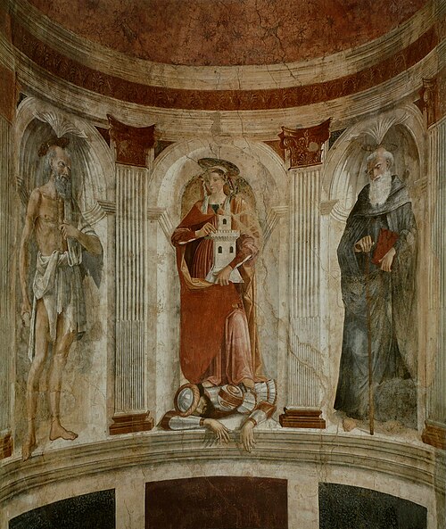 Saint Jérôme, sainte Barbe et saint Antoine abbé, 1470, Domenico Ghirlandaio