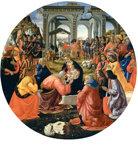 L'Adoration des Mages, 1487, Domenico Ghirlandaio