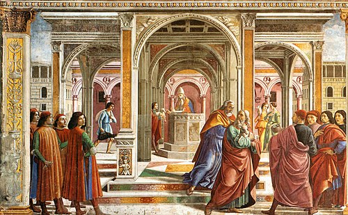 Expulsion of Joachim from the Temple, 1450, Domenico Ghirlandaio
